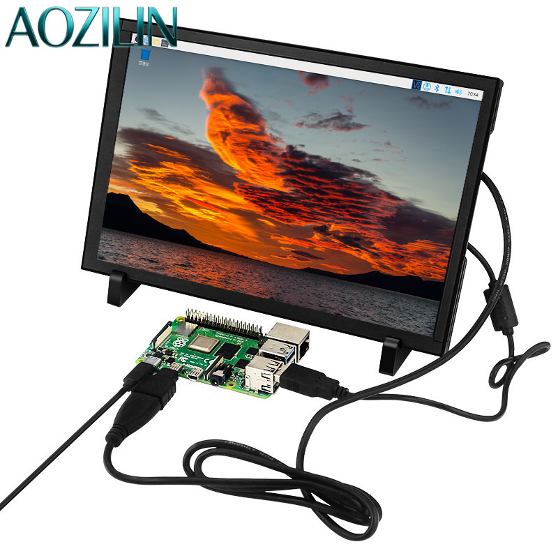 Raspberry Pi 10.1 Inch Capacitive Touch Screen Ips - AOZILIN 5/7/10.1インチ IPS HDMIディスプレイ、静電容量式タッチスクリーン、小型HDモニター。Raspberry Piや産業用制御システムに最適。
