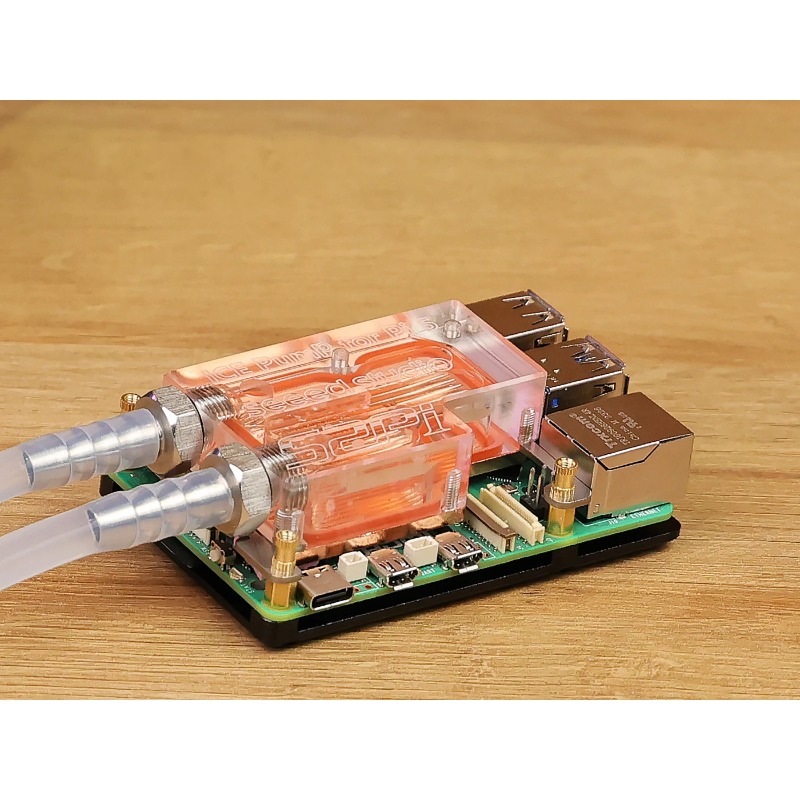 Raspberry Pi Water Cooling Kit - 超薄型Pi 5 CPU水冷ブロックキット（Raspberry Pi 5開発ボード用）