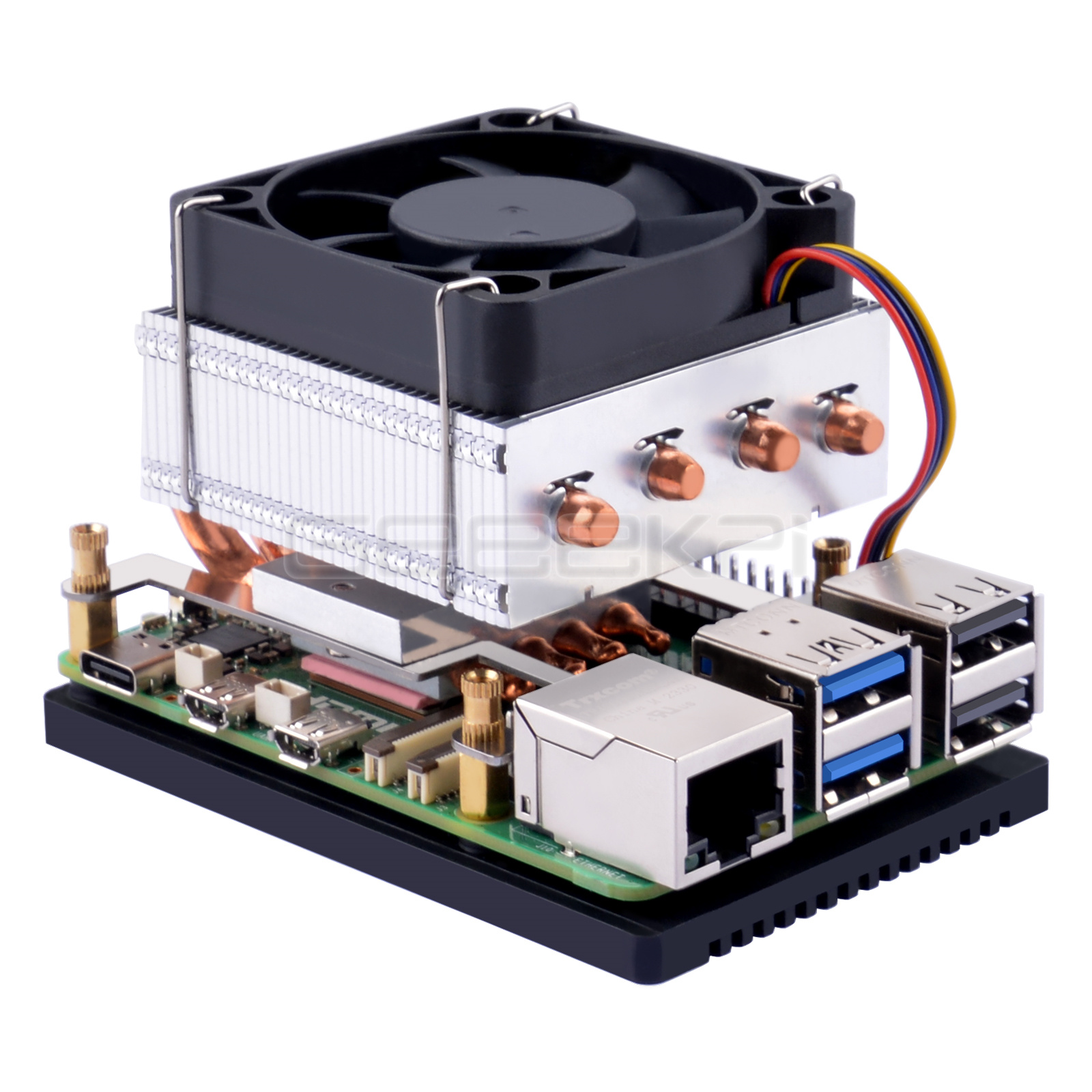 Argon One V3 M.2 Nvme Case - Geeekpi ロープロファイル プラス CPU クーラー Raspberry
