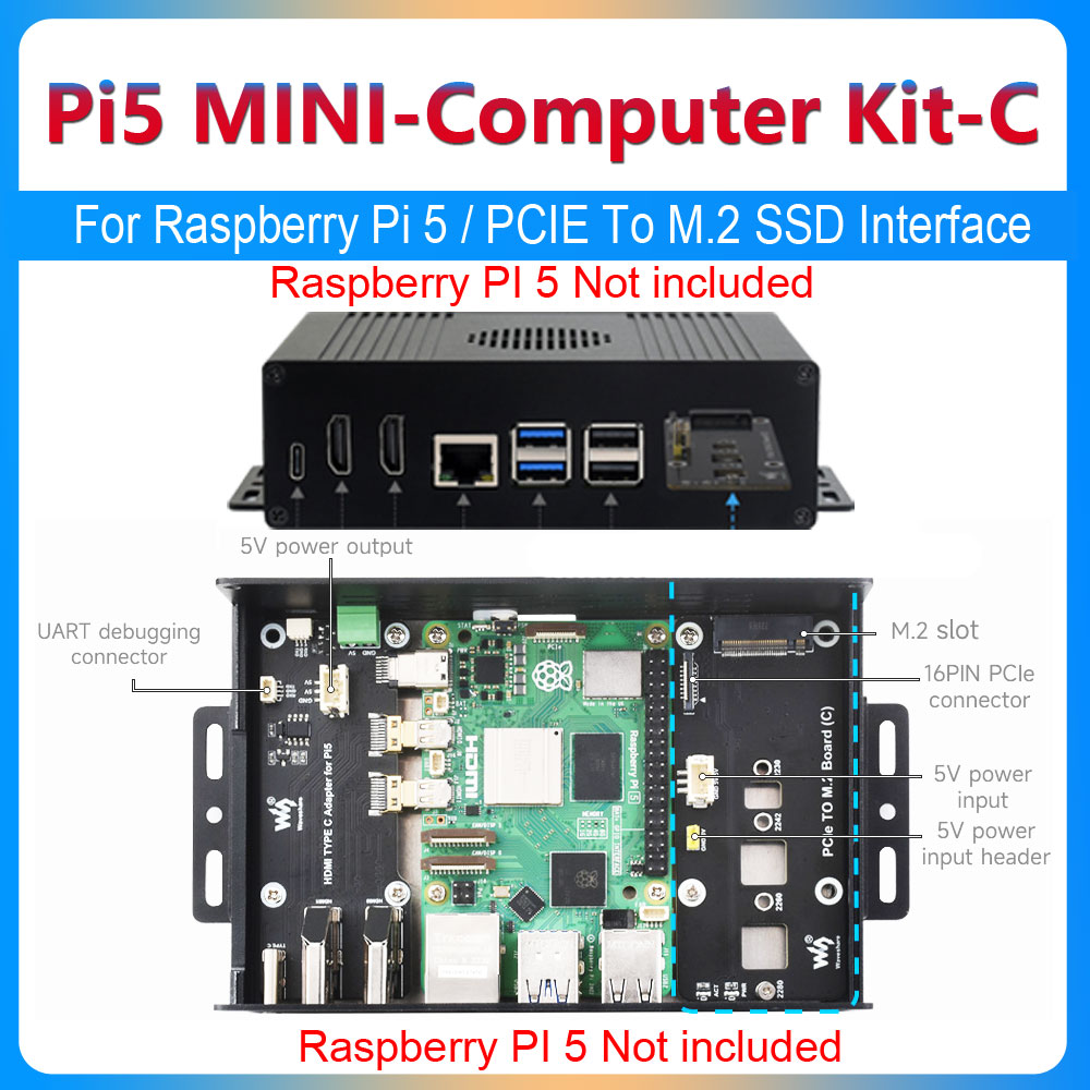 Argon One V3 M.2 Nvme Case - Raspberry Pi 5 ボックスケースキット-C PCIe to
