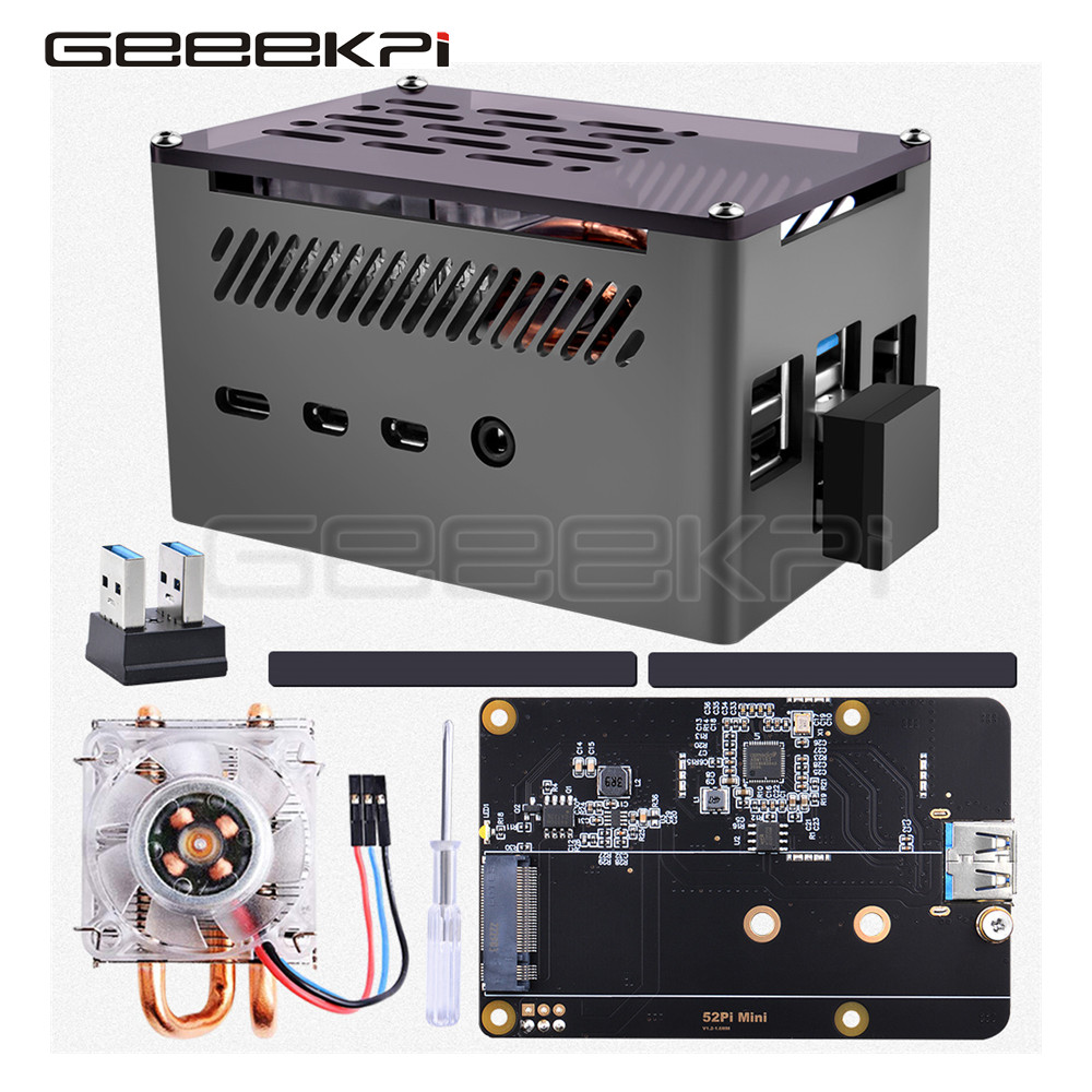 Geekpi-アルミニウムレンガハウジング,m.2 sata - Argon One V3 M.2 Nvme Case のレビューと価格