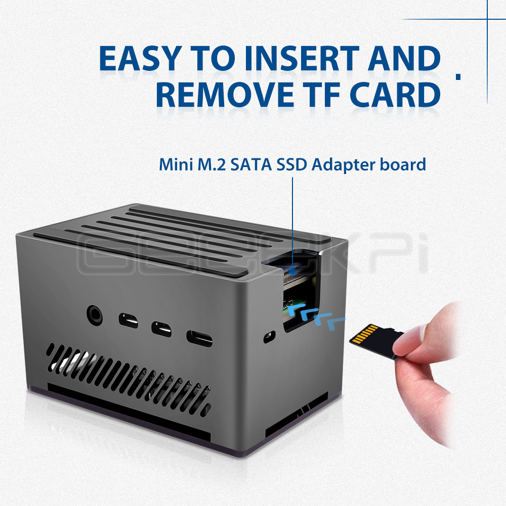 Geekpi-アルミニウムレンガハウジング,m.2 sata - Argon One V3 M.2 Nvme Case のレビューと価格