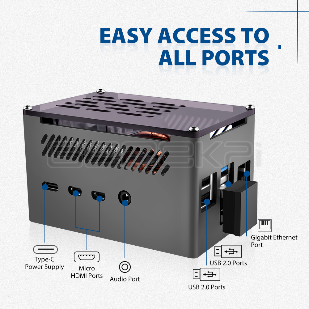 Geekpi-アルミニウムレンガハウジング,m.2 sata - Argon One V3 M.2 Nvme Case のレビューと価格